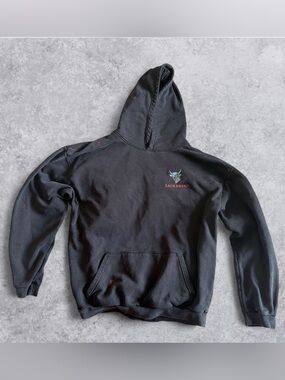 zach bryan heavyweight black hoodie | size large